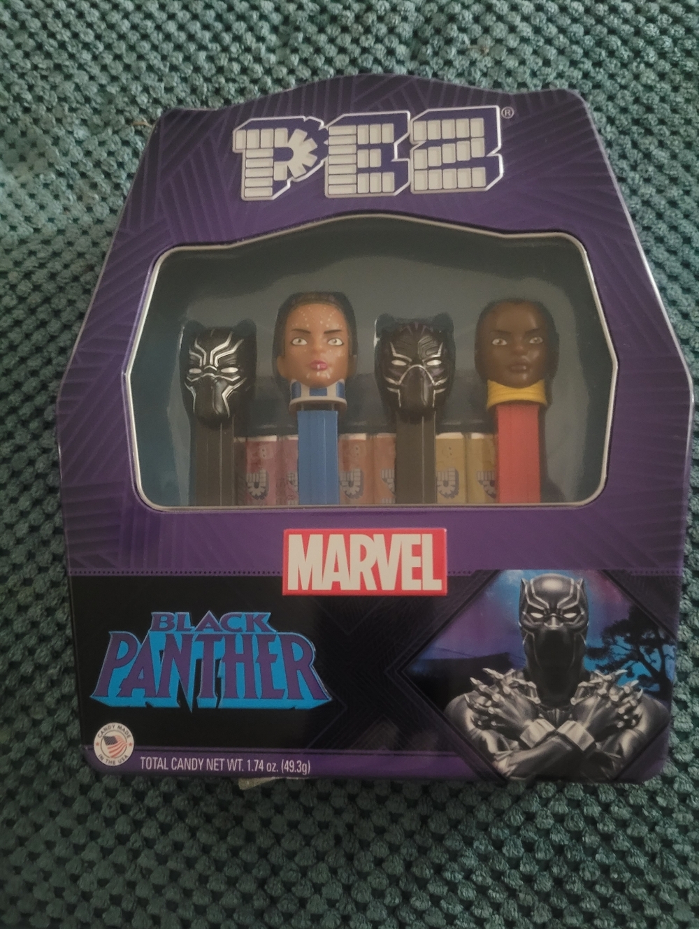 Marvel Black Panther PEZ Candy Dispensers Gift Set Tin Box